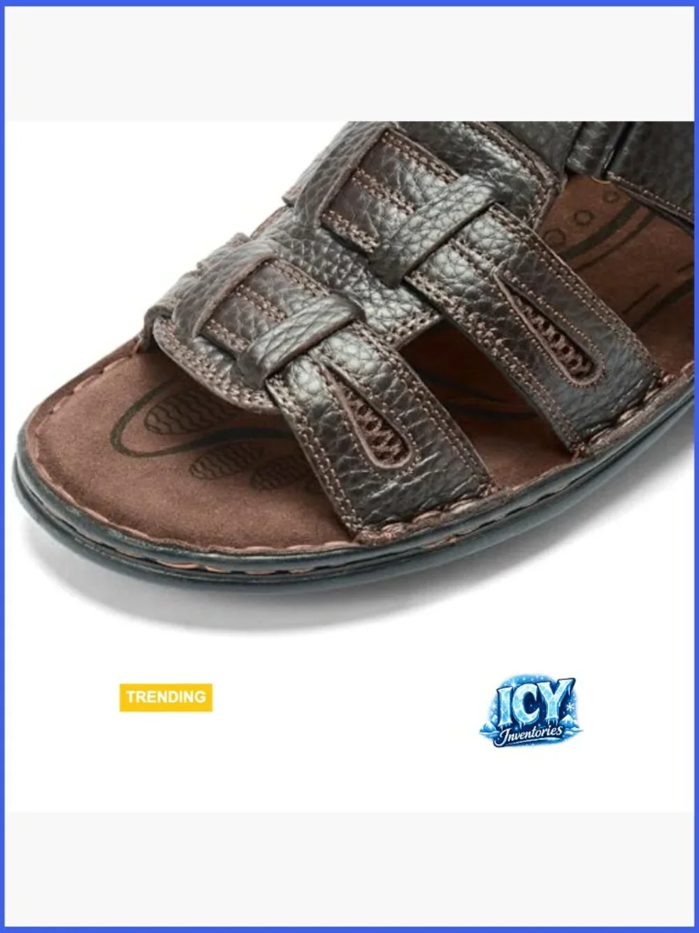 Men's Leather Sandals Open Toe Fisherman Hiking Outdoor Casual Summer